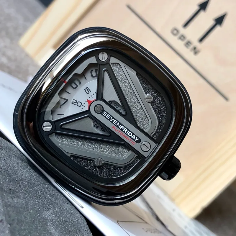 【Authentic Tmall】💰1640! Seven Fridays SEVENFRIDAY Movement: Original Japanese Citizen 82s7 mechanical movement Mirror: Strengthened blue light glass Strap: Imported calf belt Material: High-grade 316 stainless steel Case size: 47mm13mm High-end quality, please pay attention to the workmanship details, support NFC anti-counterfeiting!